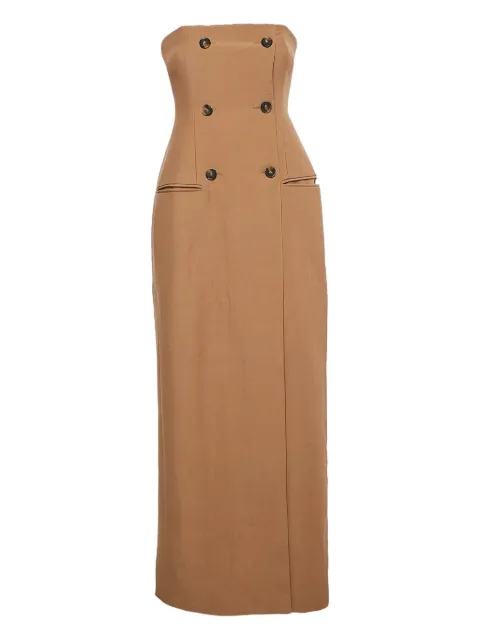 Stella McCartney Pre-Owned bustier-bodice double breasted maxi dress