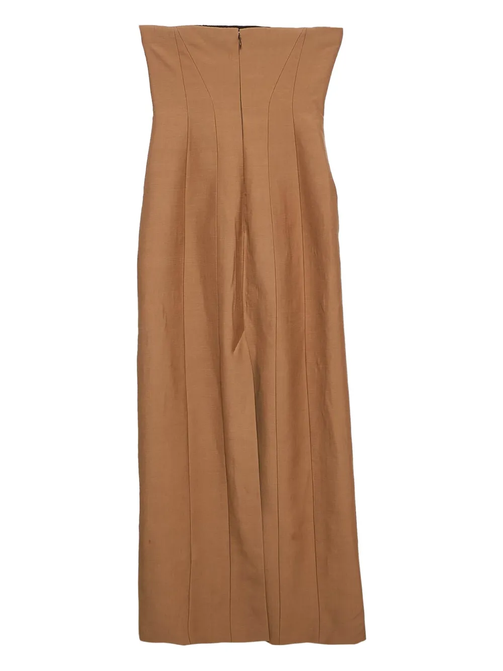 Stella McCartney Pre-Owned Maxi-jurk met dubbele rij knopen en bustier - Bruin