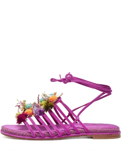 Stuart Weitzman Pre-Owned suede flat sandals