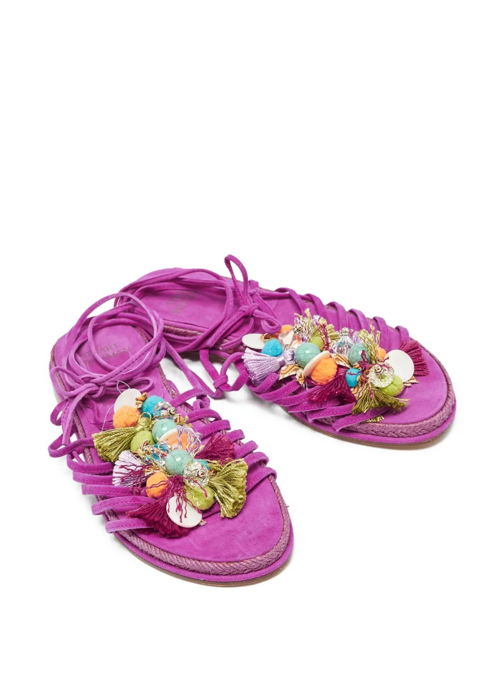 Stuart Weitzman Pre-Owned suede flat sandals | Image 2