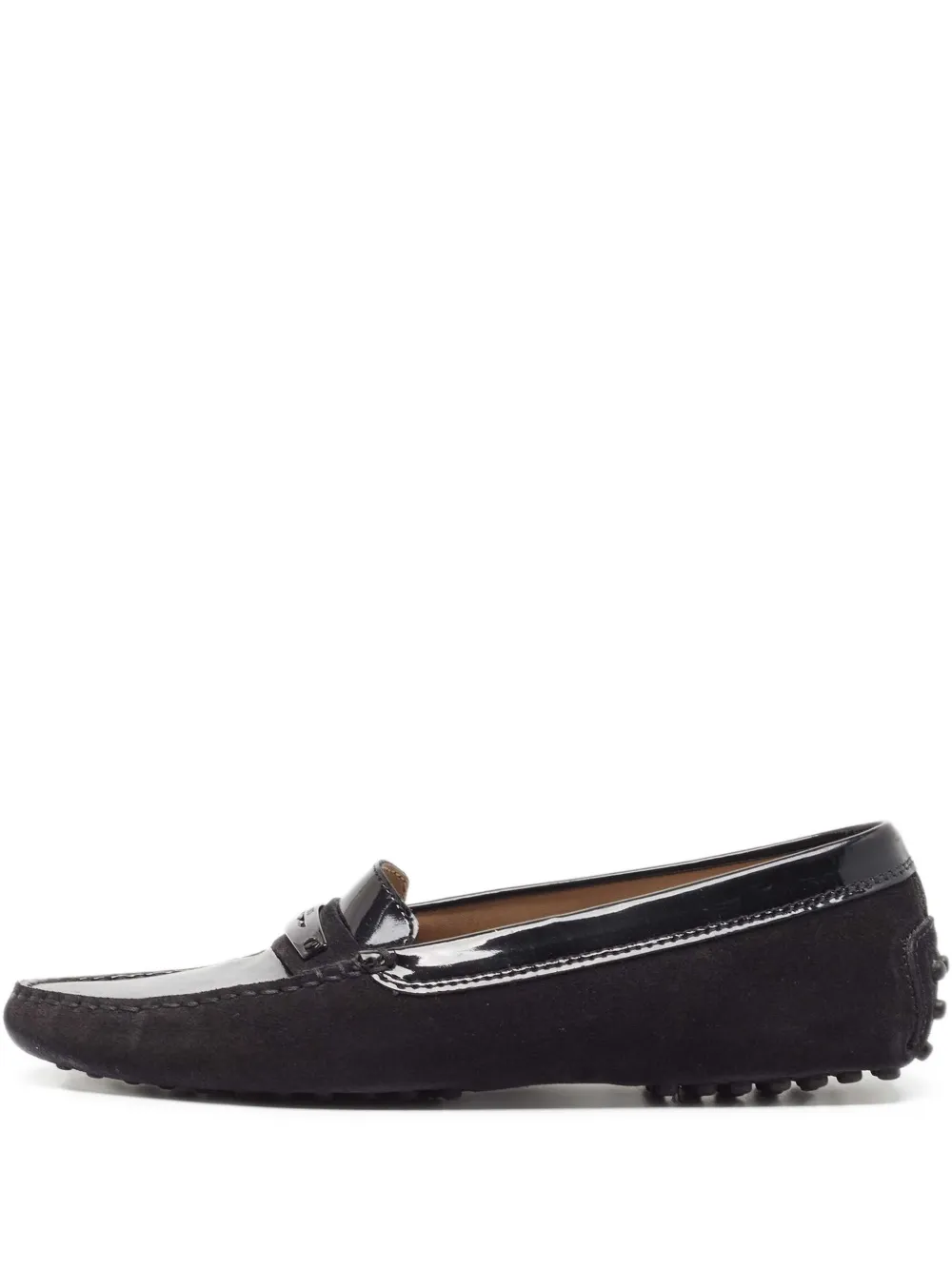 Tod's Vintage プレオウンド Gommino エナメルレザーローファー - ブラック Tod's Vintage プレオウンド Gommino エナメルレザーローファー - ブラック
