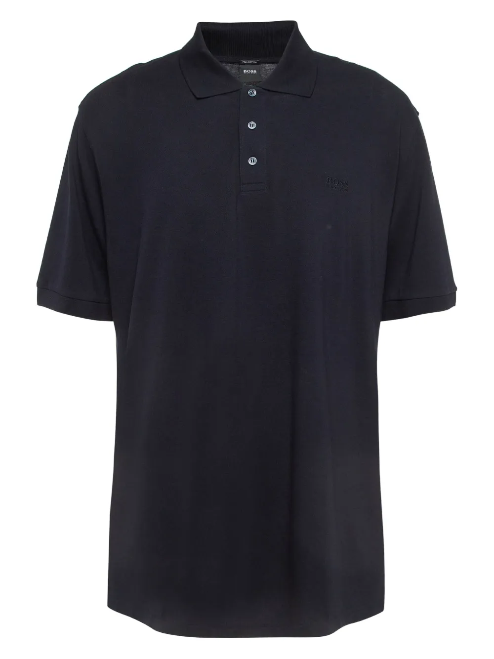 BOSS pre-owned logo-embroidered polo shirt | Black | Image 1