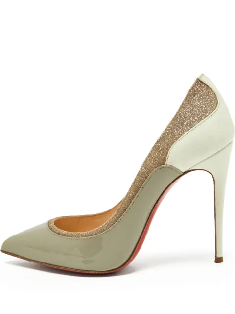 Christian Louboutin Pre-Owned zapatillas con glitter y puntera en punta