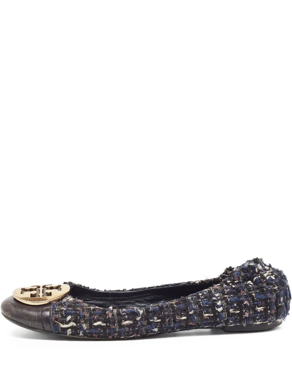 Tory Burch pre-owned Serena 2 tweed ballet flats | Purple | Image 1