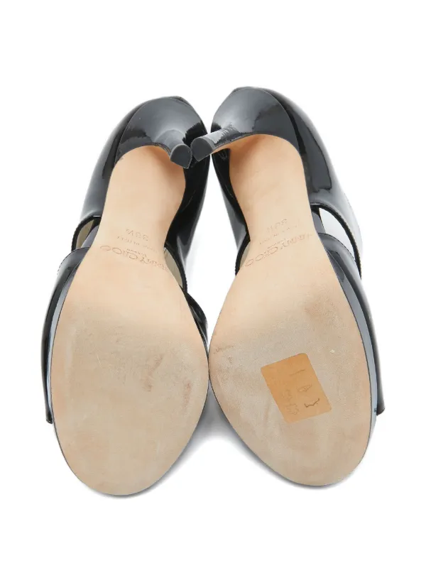 Jimmy Choo Pre-Owned 2023 120mm Patent Leather Platform Sandals Black  FARFETCH PH