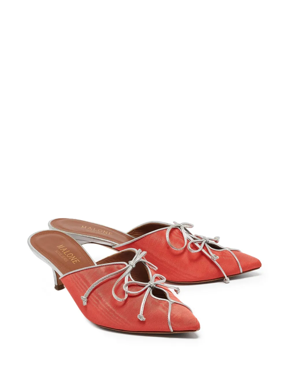Malone Souliers pre-owned 55mm Victoria satin bow-embellished mules | Image 2
