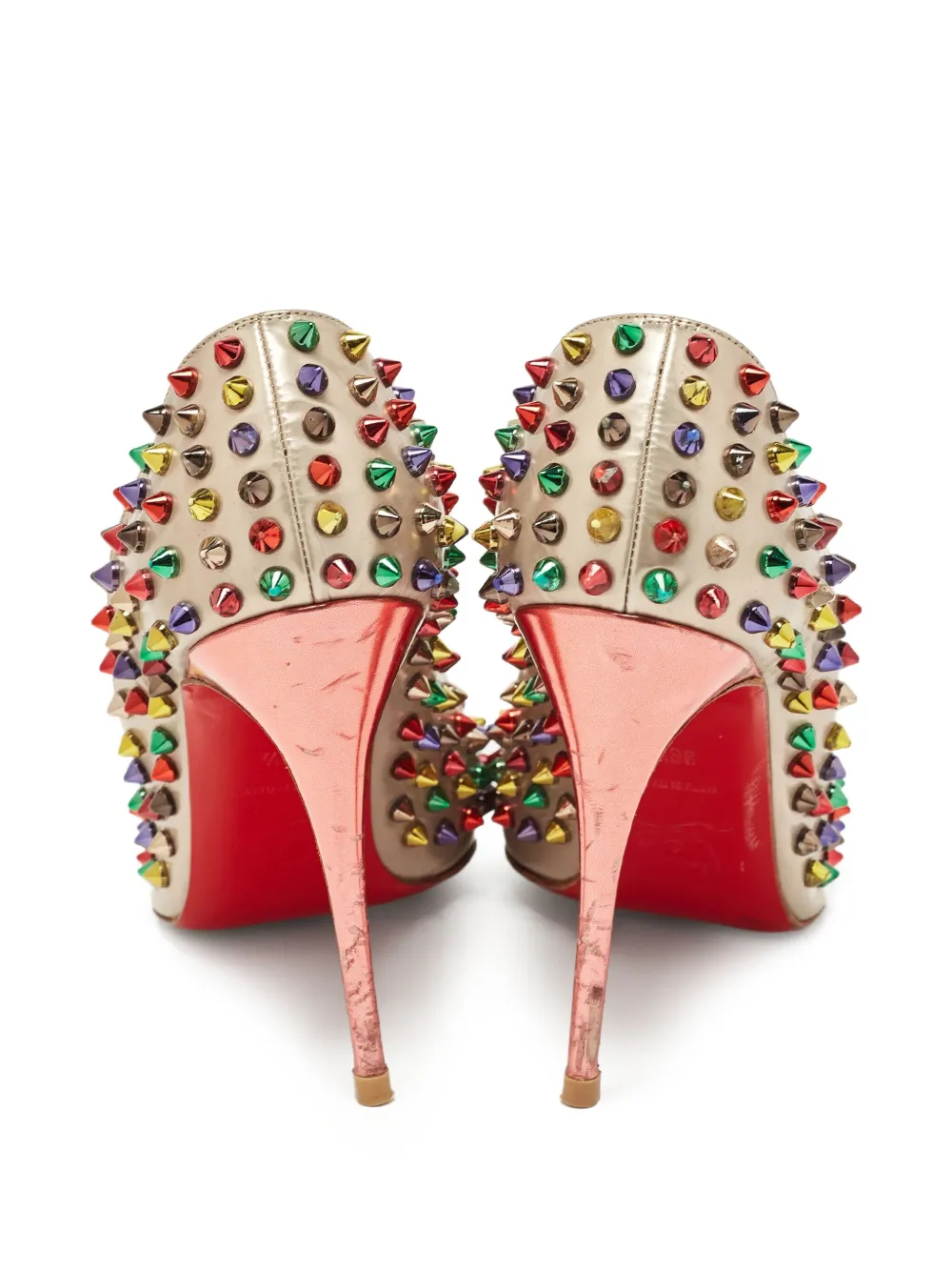 Pre-owned Christian Louboutin 110mm Stud-embellished Pumps