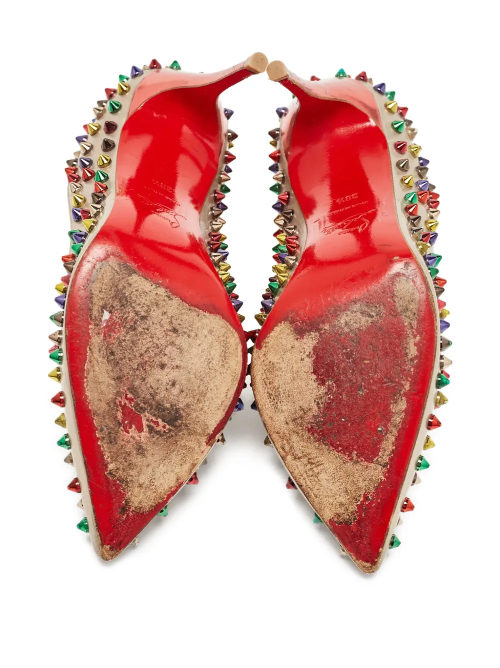 Pre-owned Christian Louboutin 110mm Stud-embellished Pumps