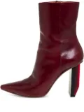 VETEMENTS pre-owned 100mm pointed-toe boots - Red