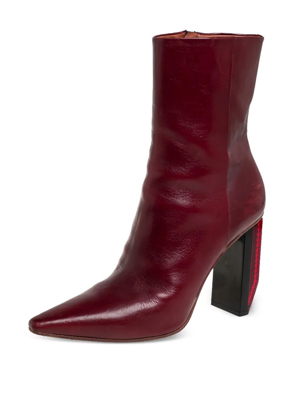 VETEMENTS Pre-owned 100 mm laarzen met puntige neus - Rood