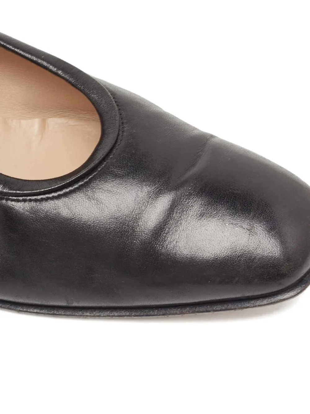 Ferragamo Pre-Owned 1990s 45 mm leren pumps met blokhak Black