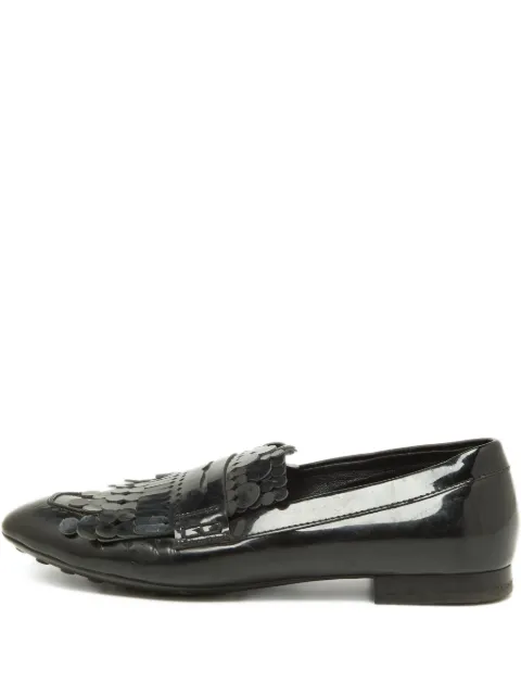 Tod's pre-owned fringed sequined loafers