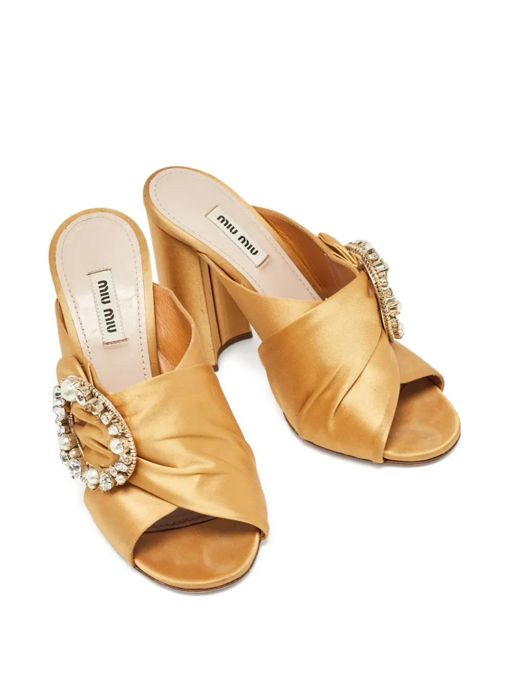 Miu Miu Pre-Owned 105mm crystal-embellished sandals | Image 2