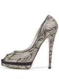 Casadei Vintage 2024 145mm platform pumps - Grey