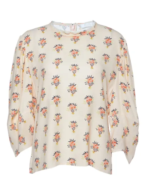 Chloé Pre-Owned blusa con mangas farol y estampado floral