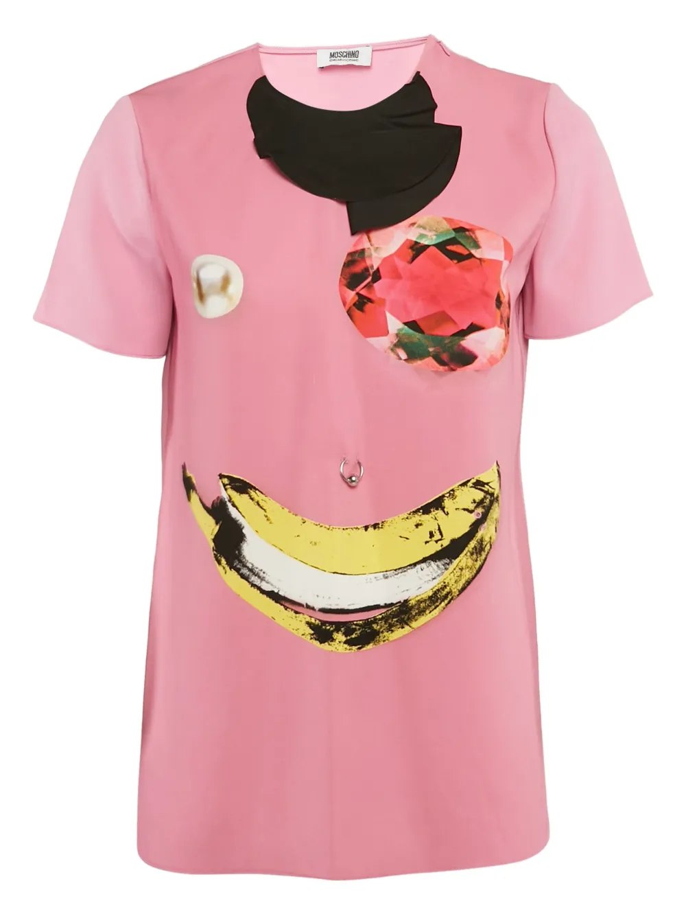 Moschino Pre-Owned T-shirt a maniche corte con stampa grafica - Rosa