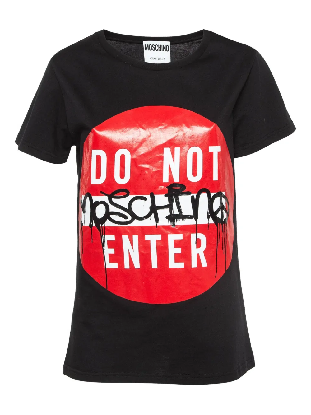 Moschino Pre-Owned Do Not Enter T-shirt | Black | Image 1