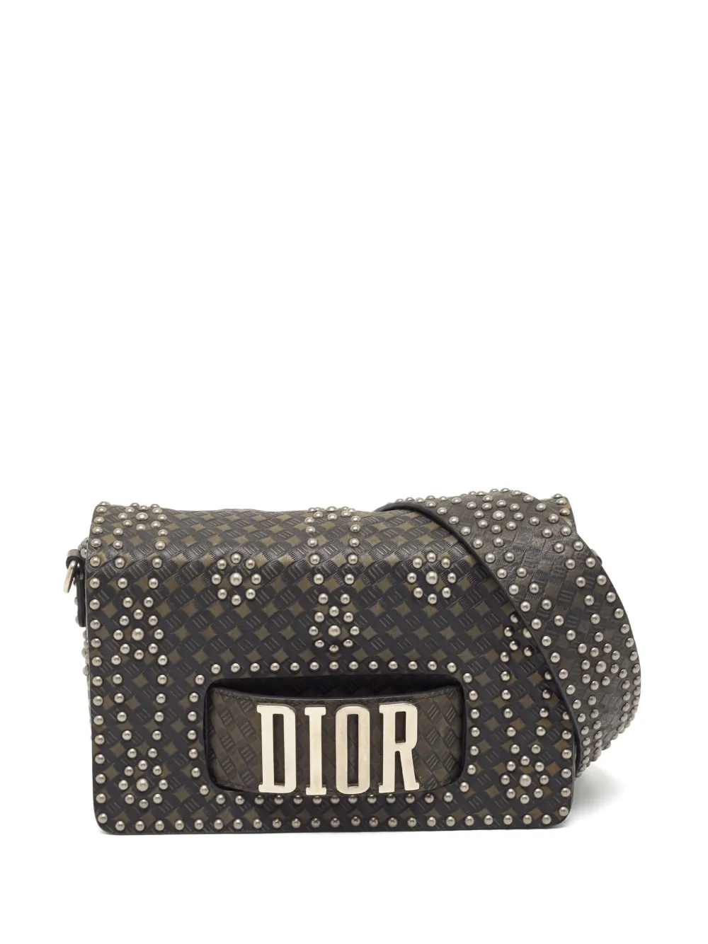 Christian Dior Pre-Owned stud-embellished shoulder bag | Green | Image 1