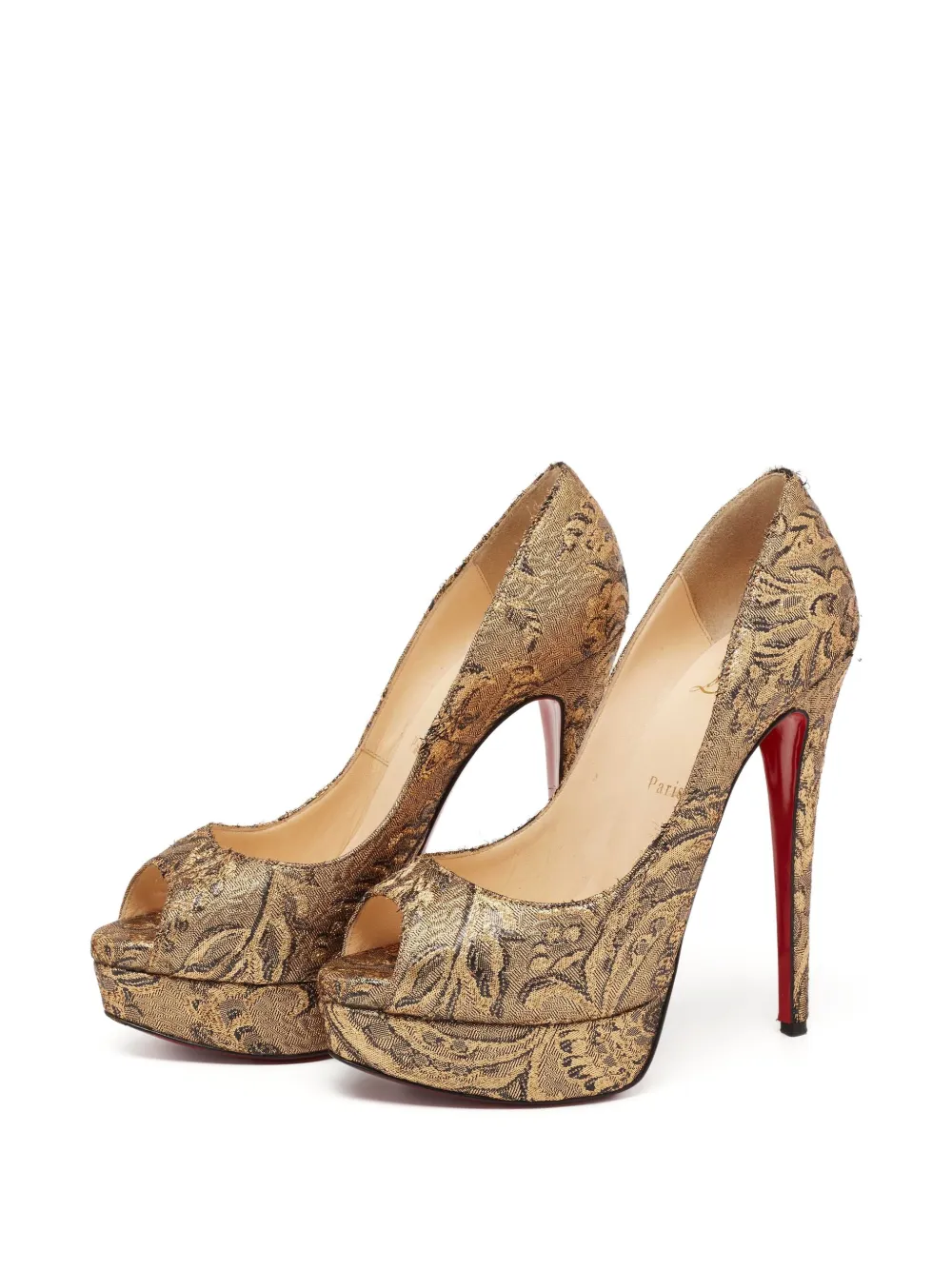 Christian Louboutin Pre-Owned 145 mm Lady Peep pumps - Beige