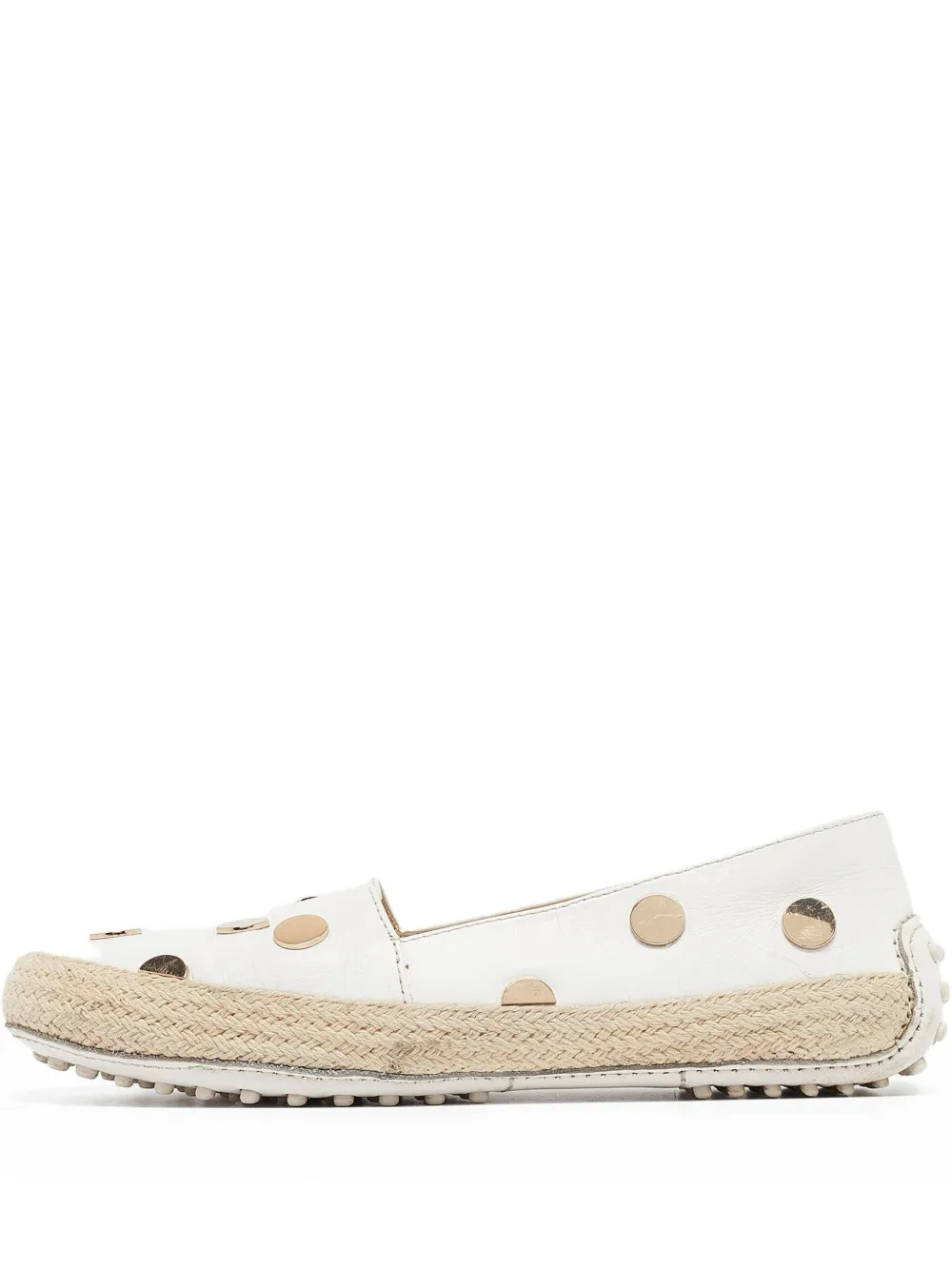 Tod's Vintage leather flat espadrilles | White | Image 1
