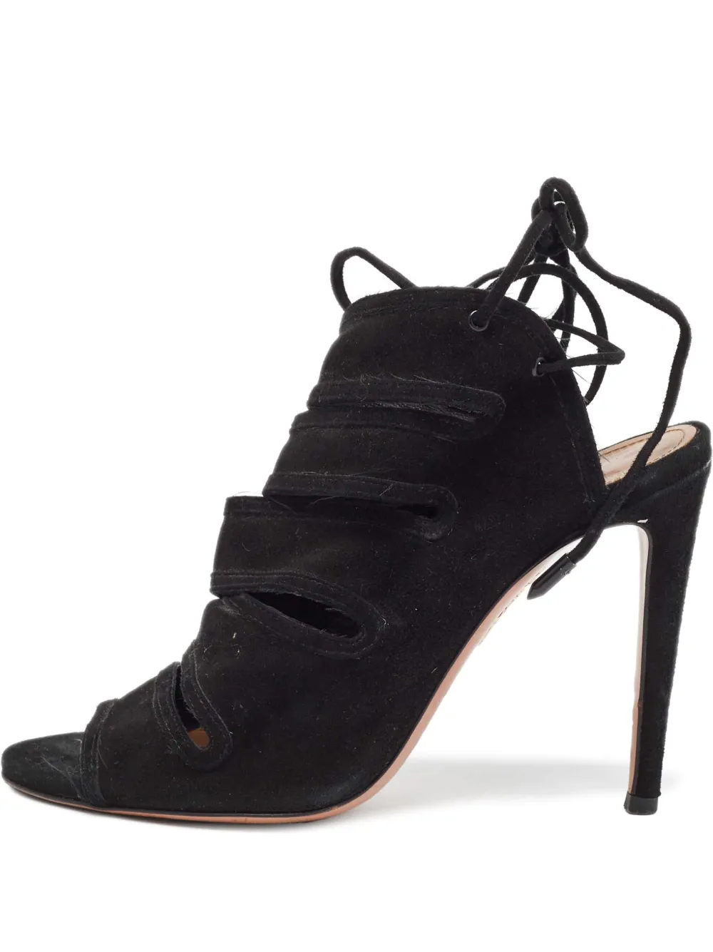 Aquazzura 100mm suede sandals | Black | Image 1