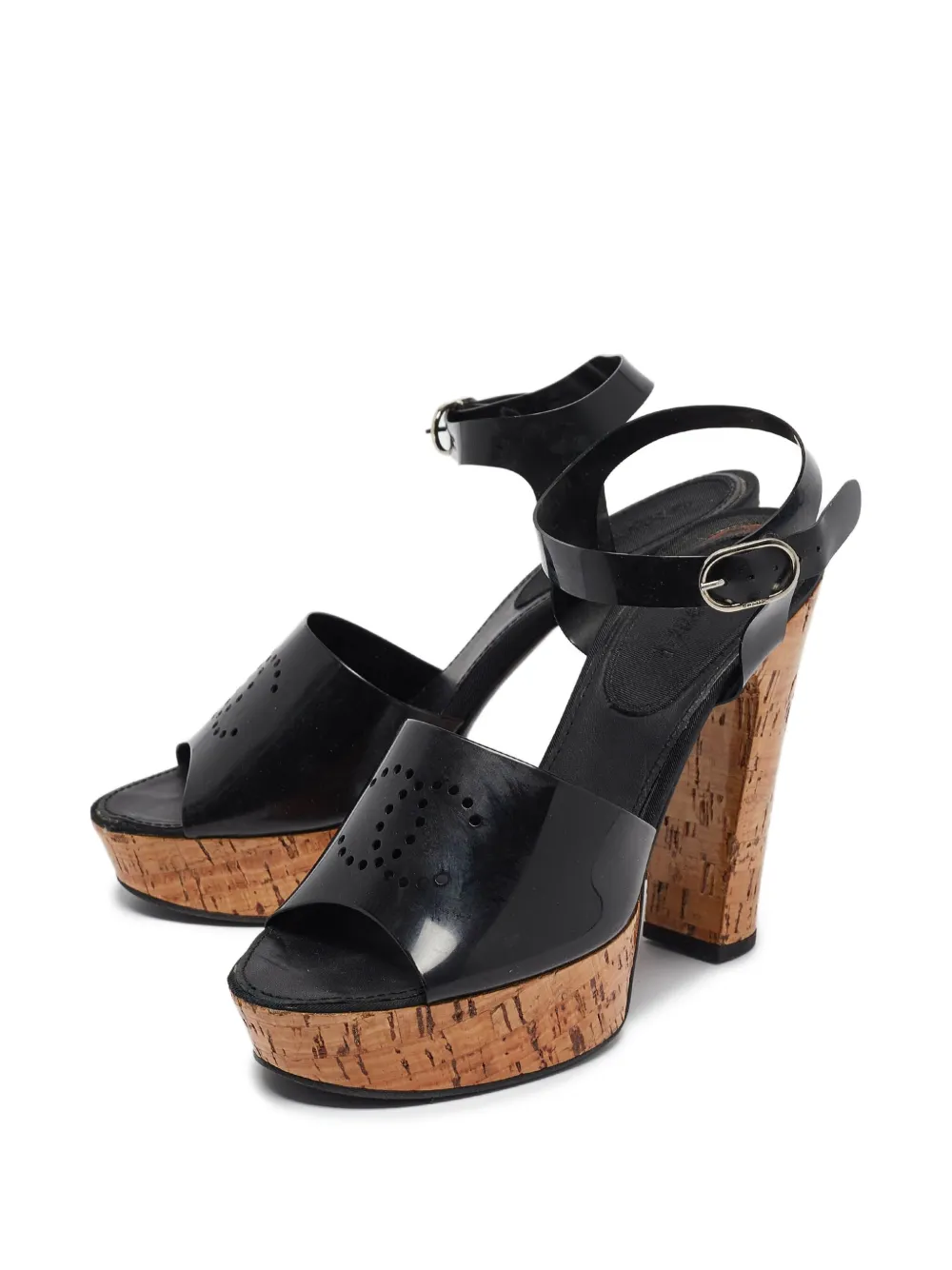 CHANEL Pre-Owned 125mm perforated-logo sandals | Image 2