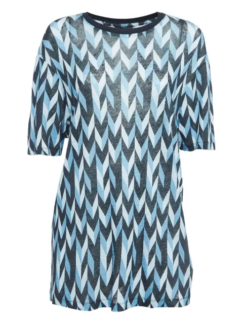 Emporio Armani Pre-Owned top con estampado en zigzag