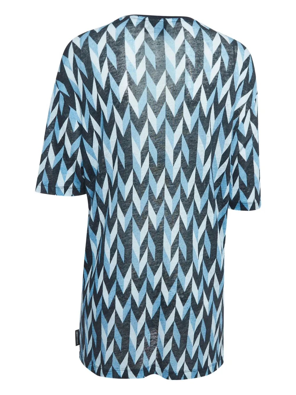 Emporio Armani Pre-Owned zigzag-print linen top | Image 2