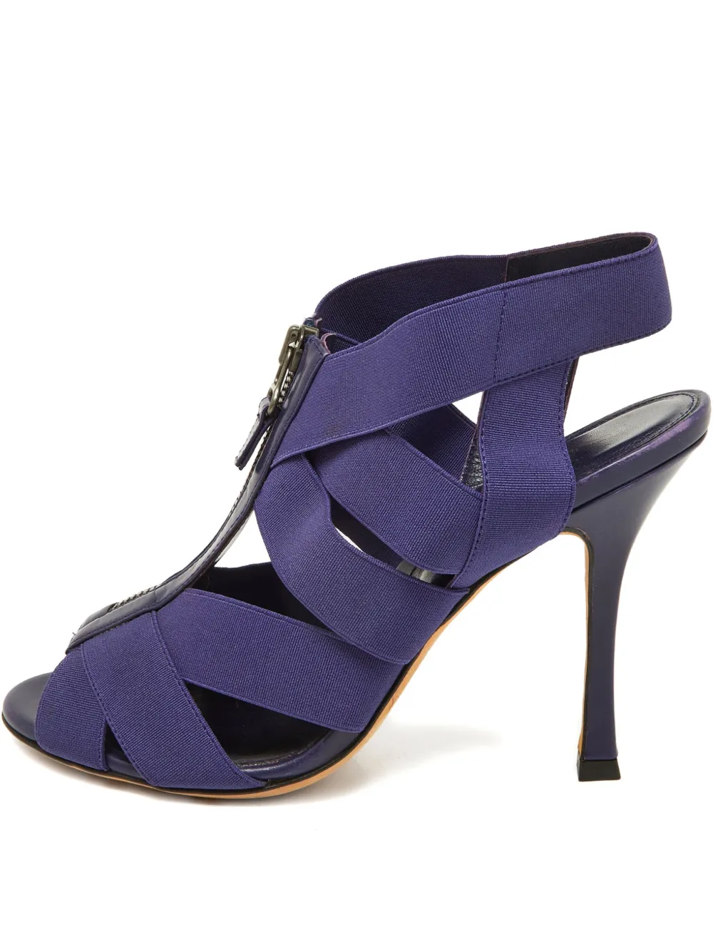 Sergio Rossi Vintage 110mm leather heeled sandals | Purple | Image 1