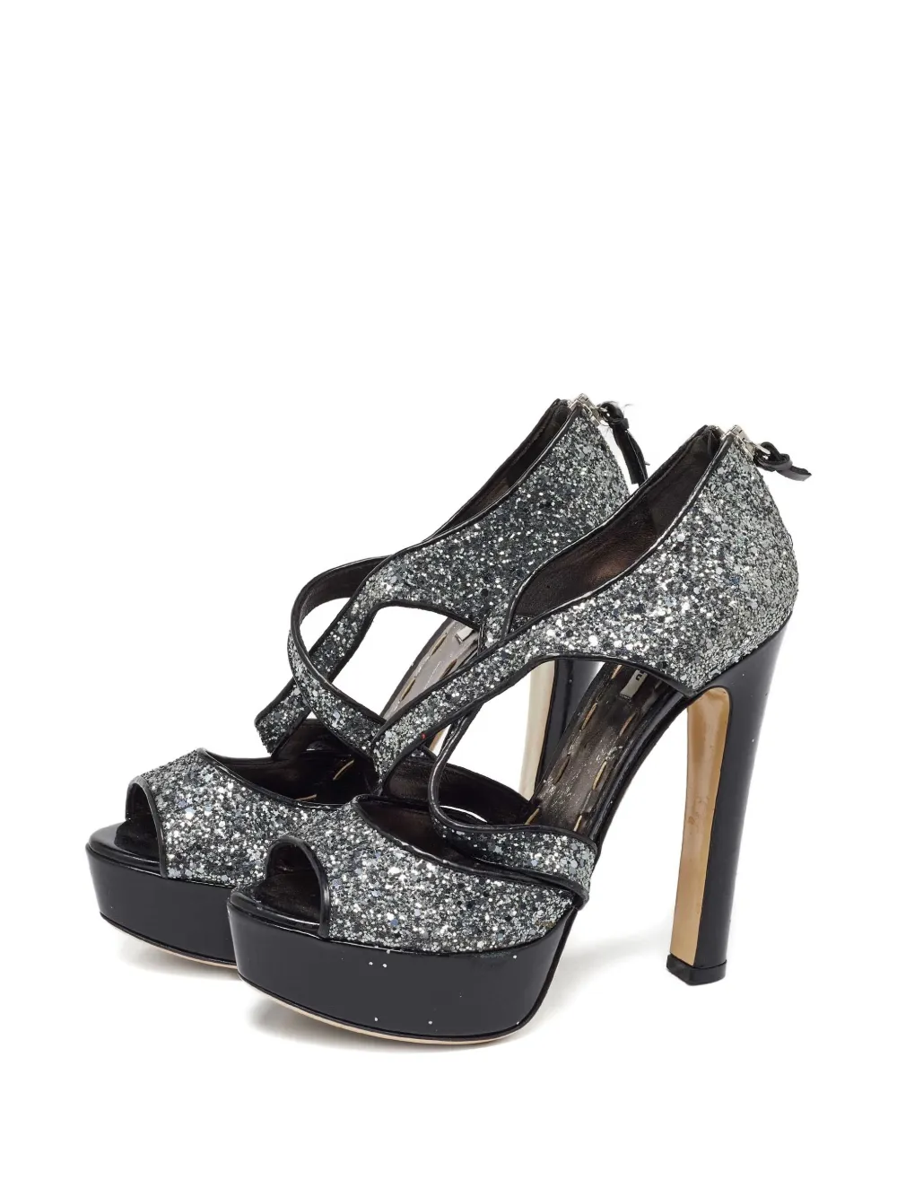 Miu Miu Pre-Owned 140mm leather heeled sandals | Image 2
