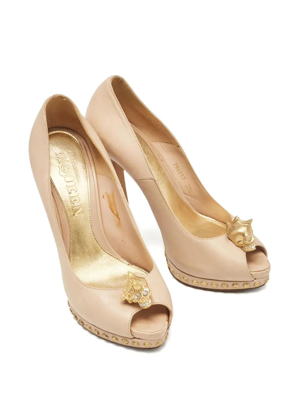 Alexander McQueen Pre-Owned studded peep-toe pumps | Image 2