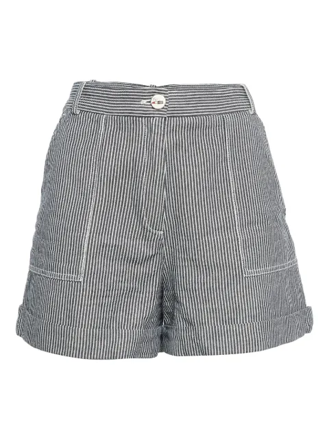 Maje pre-owned striped high-waisted shorts