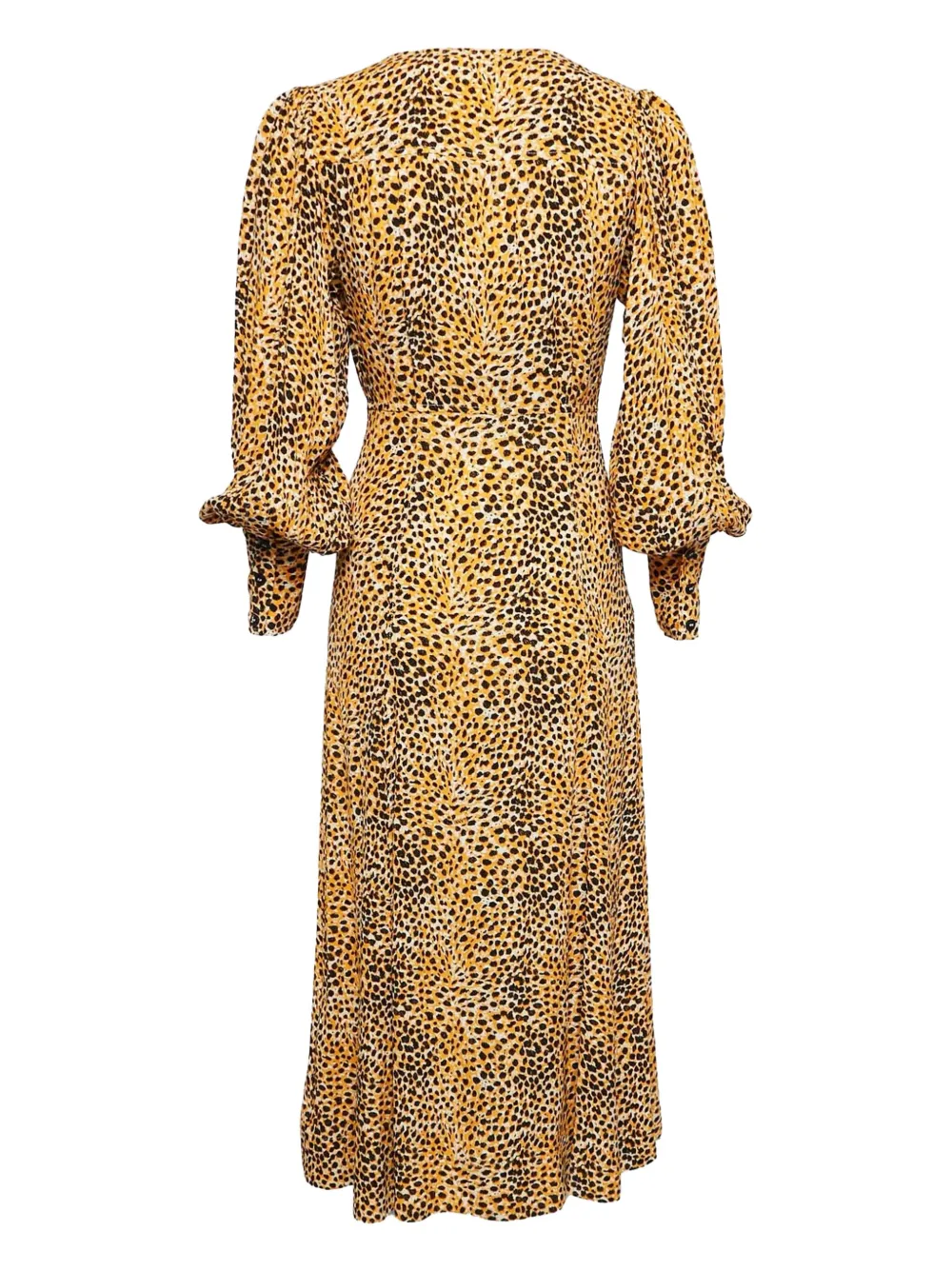 GANNI Pre-owned midi-jurk met dierenprint - Beige