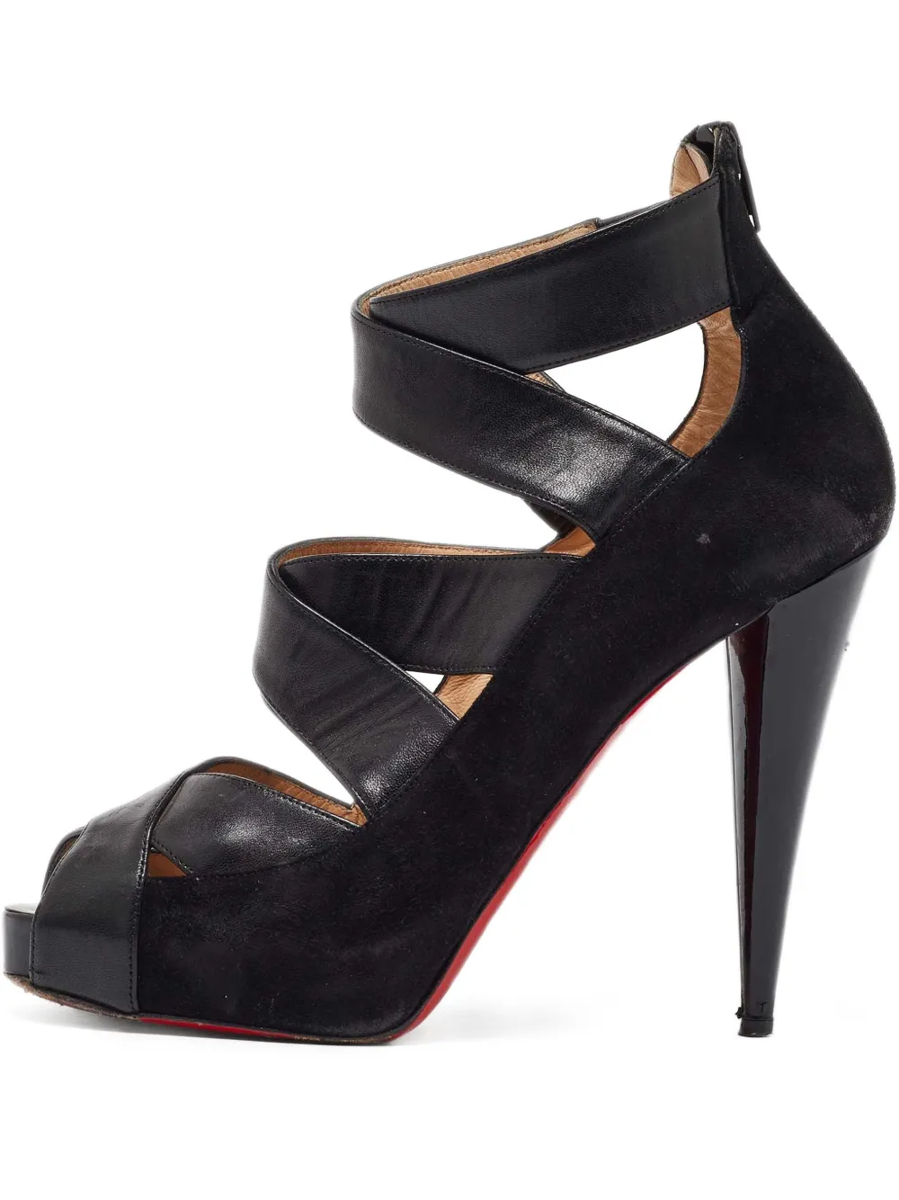 Pre-owned Christian Louboutin 125mm Leather Sandals