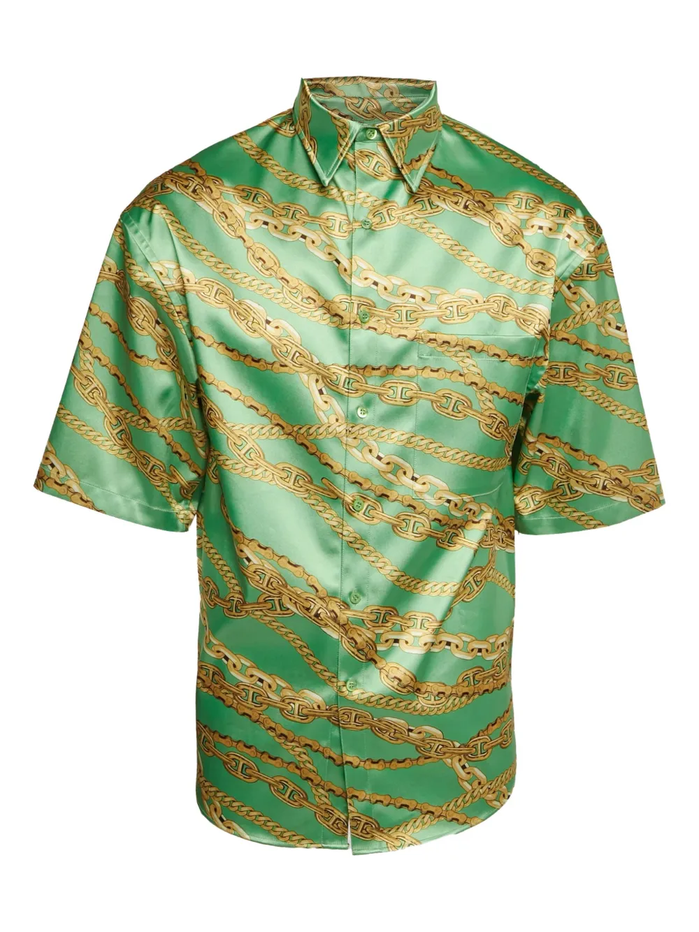 Balenciaga Pre-Owned chain-print shirt | Green | Image 1