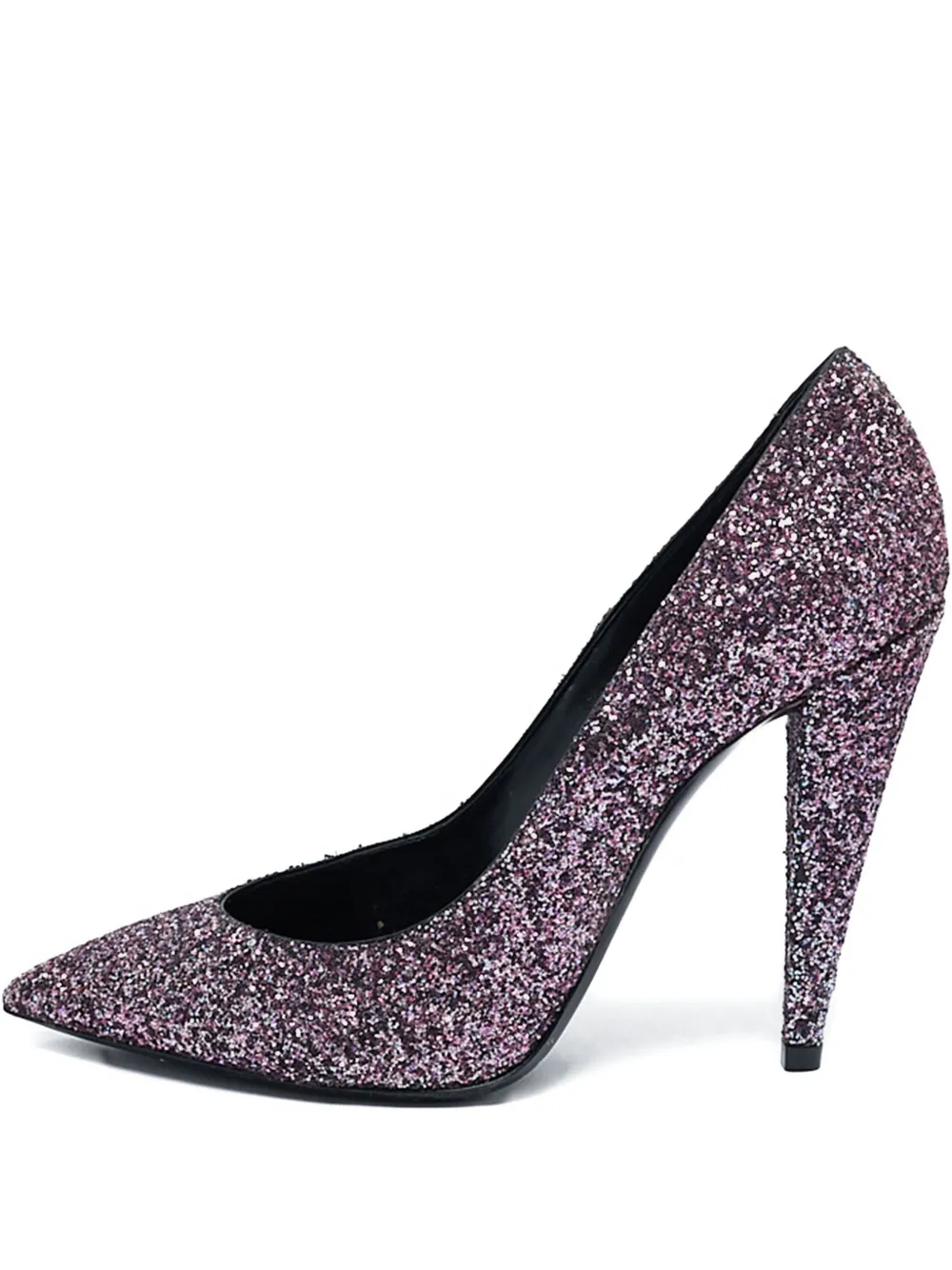 Saint Laurent Pre-Owned glitter pointed-toe pumps | Purple | Image 1