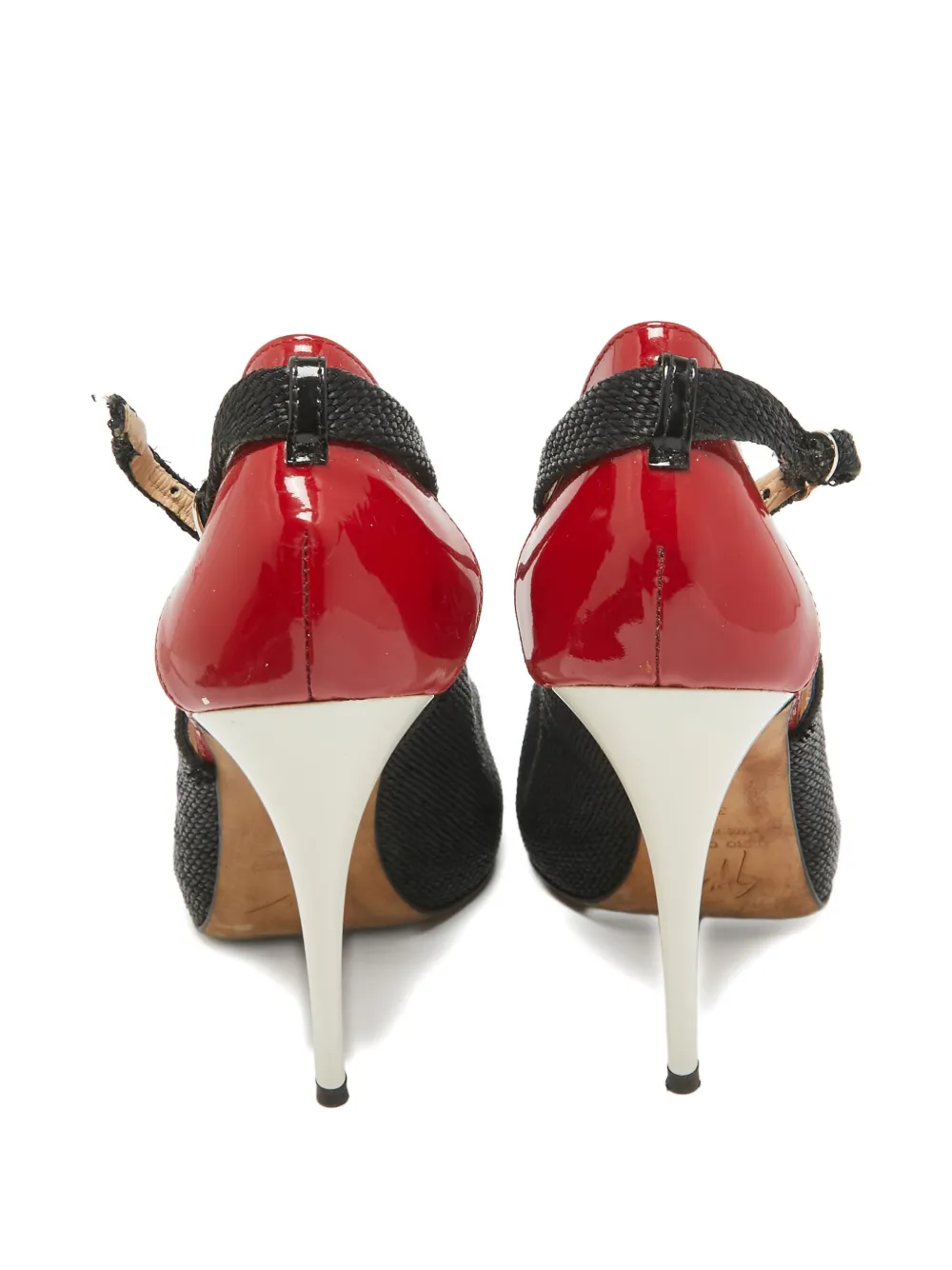 Giuseppe Zanotti Vintage Pre-owned 100 mm pumps met open neus - Zwart