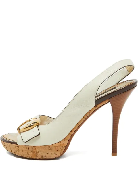 Louis Vuitton Pre-Owned buckle cork platform sandals