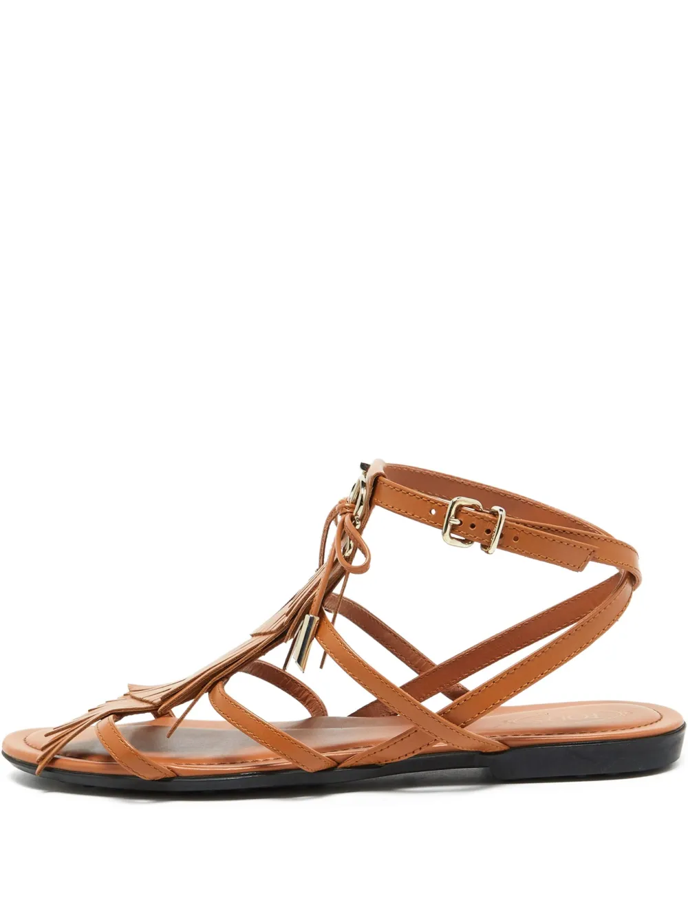 Tod's Vintage pre-owned fringed sandals | Brown | Image 1