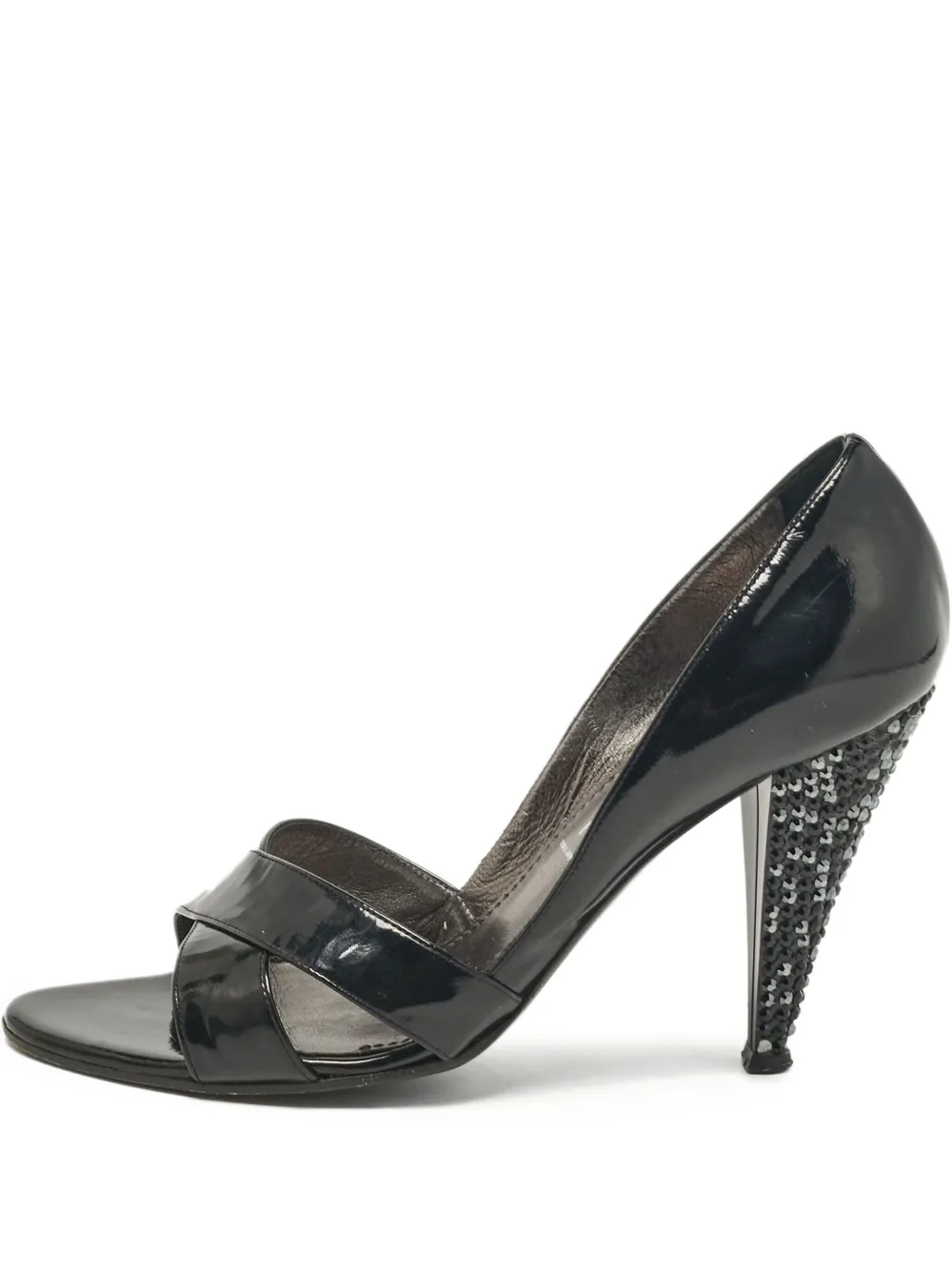 Casadei Vintage pre-owned 100mm leather pumps | Black | Image 1