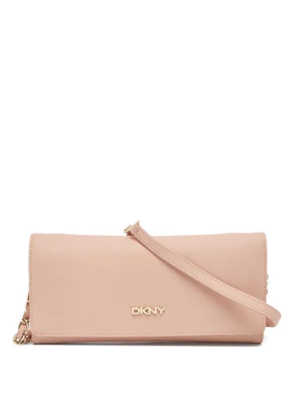 DKNY Vintage Leather Clutch Bag Pink FARFETCH PT