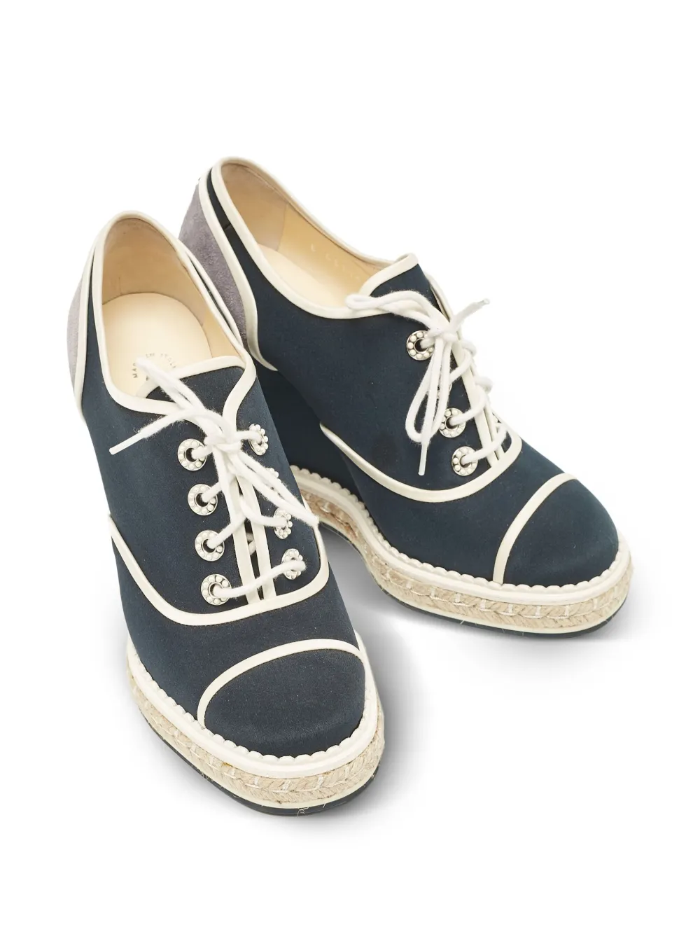 CHANEL Pre-Owned wedge-heel lace-up sneakers | Image 2