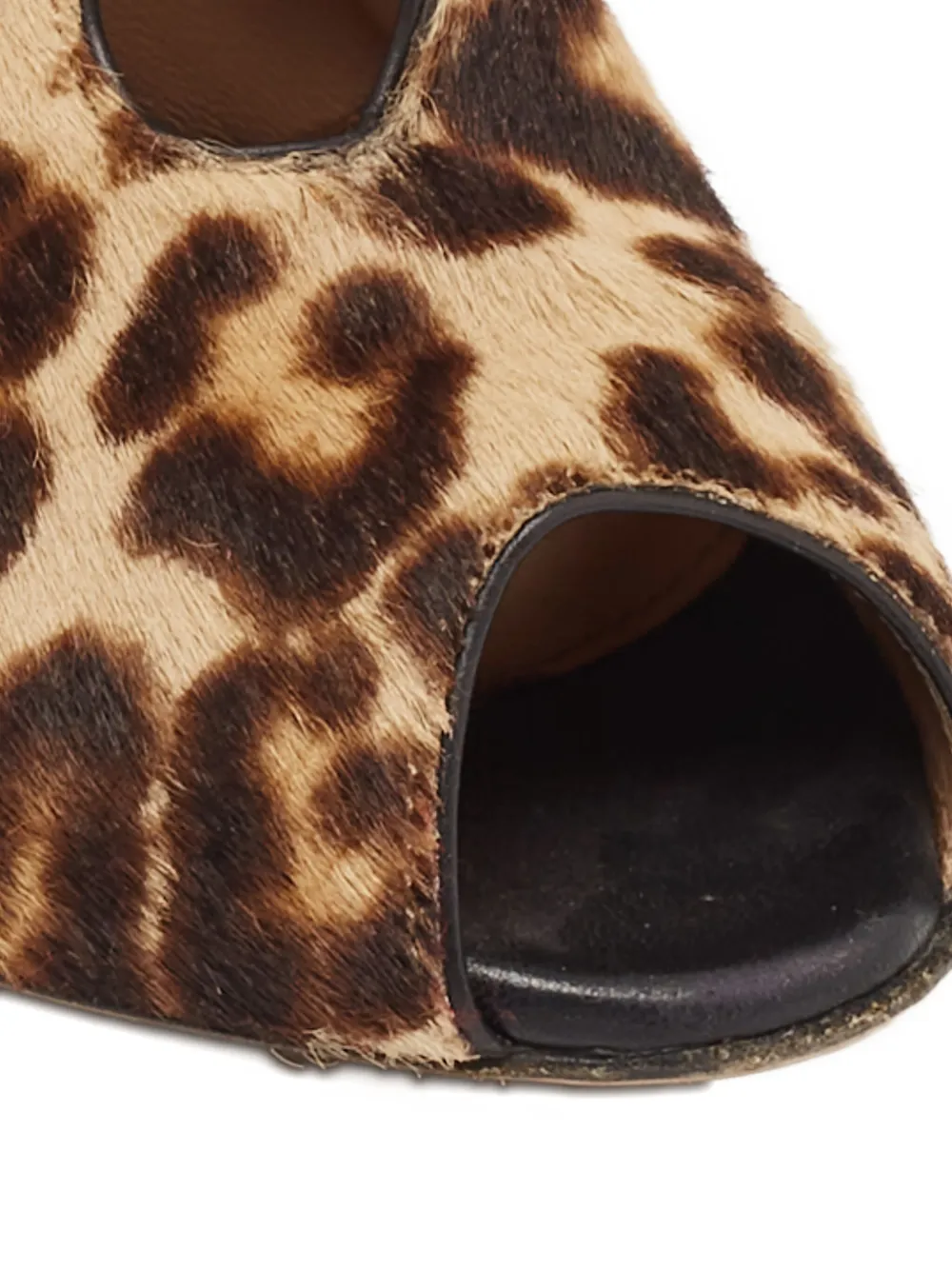 Gianvito Rossi レパードプリント アンクルブーツ ヒール Gianvito Rossi プレオウンド レオパード アンクルブーツ | ブラウン