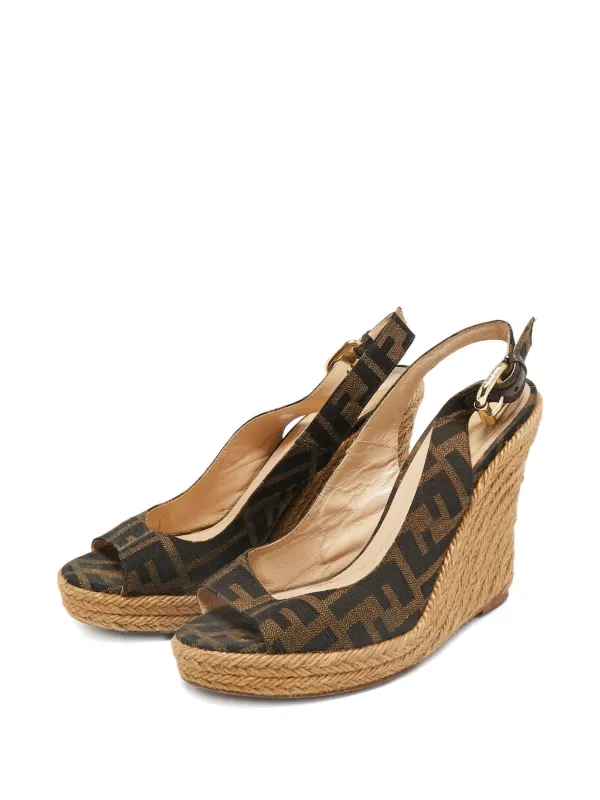 Fendi Pre-Owned Sandali Con Zeppa 140mm | Marrone | FARFETCH IT