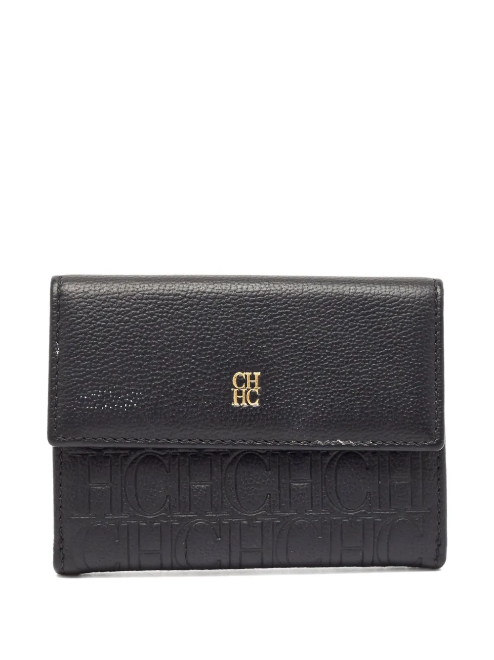 Carolina Herrera Vintage textured logo-embossed wallet | negro | Image 1