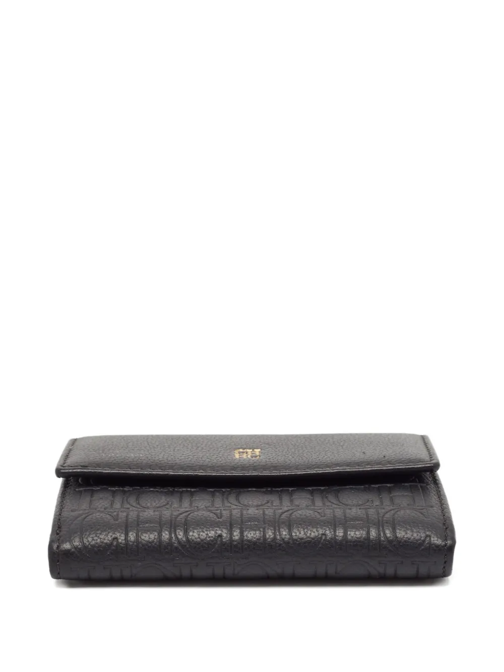 Pre-owned Carolina Herrera Vintage Textured Logo-embossed Wallet