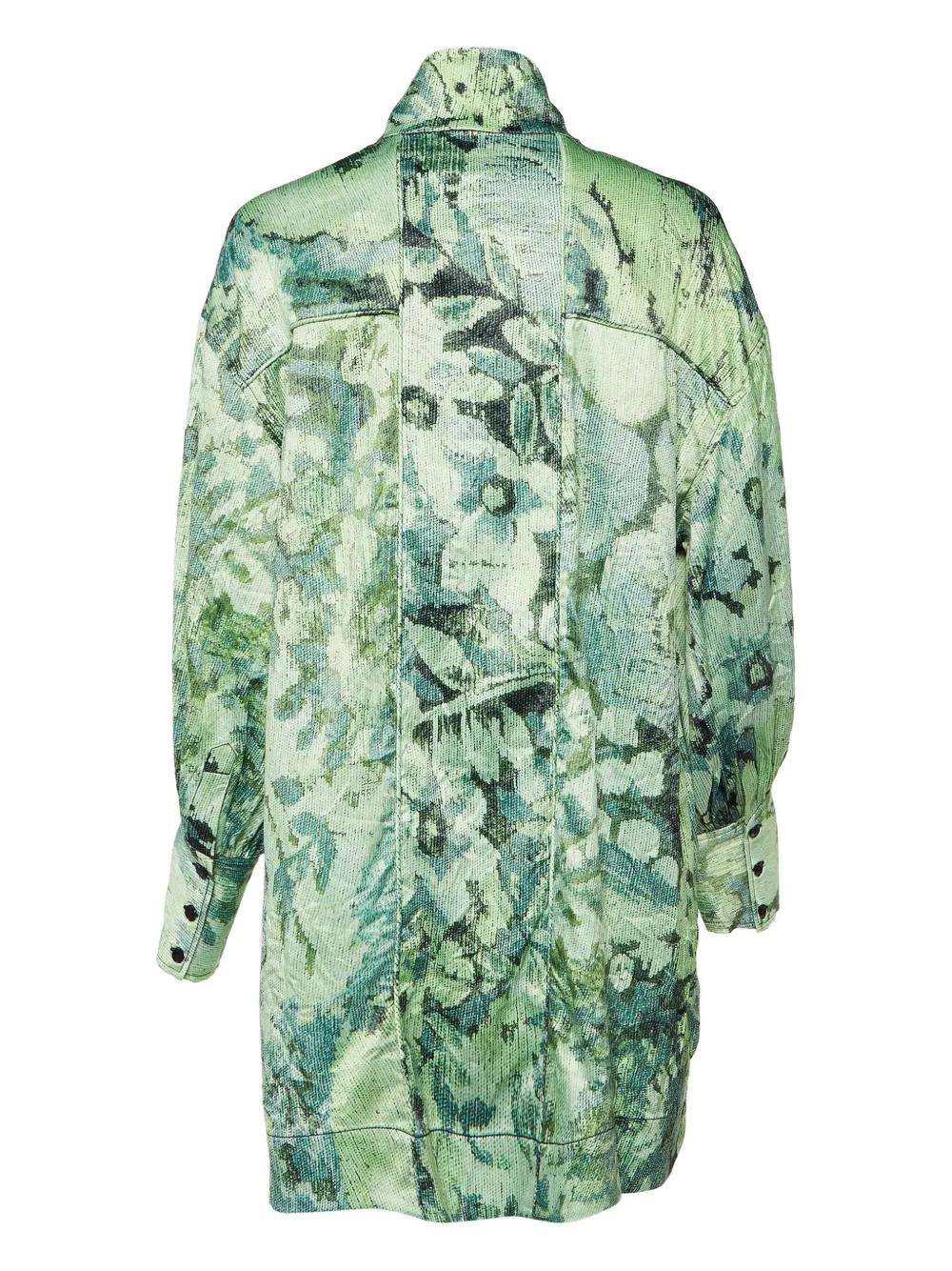 GANNI Midi-jurk met bloemenprint - Groen