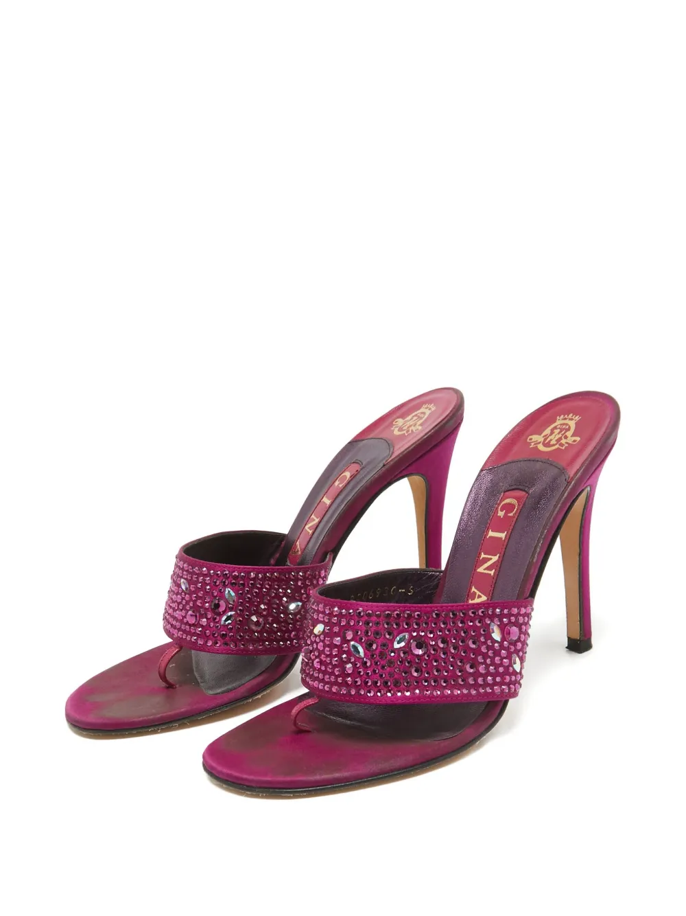 Gina crystal-strap satin slides | Pre-Owned | Image 2