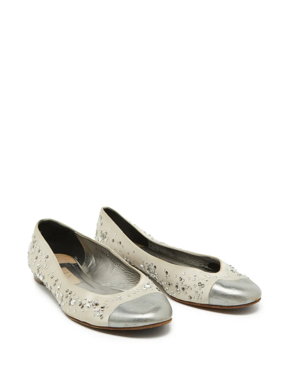 Gina pre-owned crystal-embellished ballet flats | Image 2