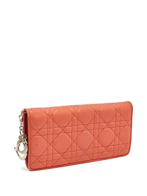 【✨希少 限定品✨】ディオール 三つ折り財布 カナージュ レザー オレンジ ディオール 三つ折り財布 カナージュ レザー オレンジ Dior ディオール